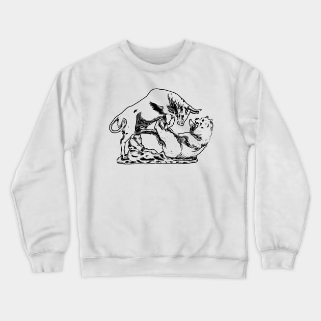 forex - bull vs bear Crewneck Sweatshirt by EraserArt